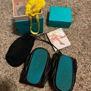 Tieks Black Leather Ballet Flats w/ Box & Extras